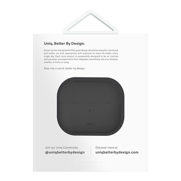 Чехол Uniq Lino Liquid silicone для AirPods 4, серый (AIRPODS(2024)-LINOGRY)