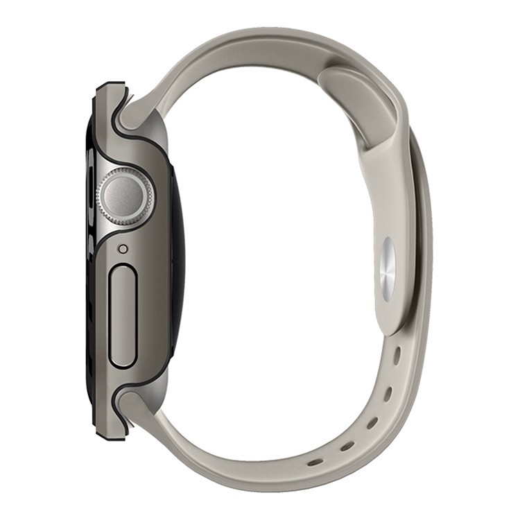 Чехол Uniq Valencia aluminium для Apple Watch Series 10 46mm, Titanium Silver (46MM-VALTSIL)