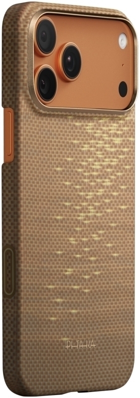 Pitaka Ultra-Slim Case (PitaTap) с MagSafe для iPhone 17 Pro Max, золотой (KI1707AG)