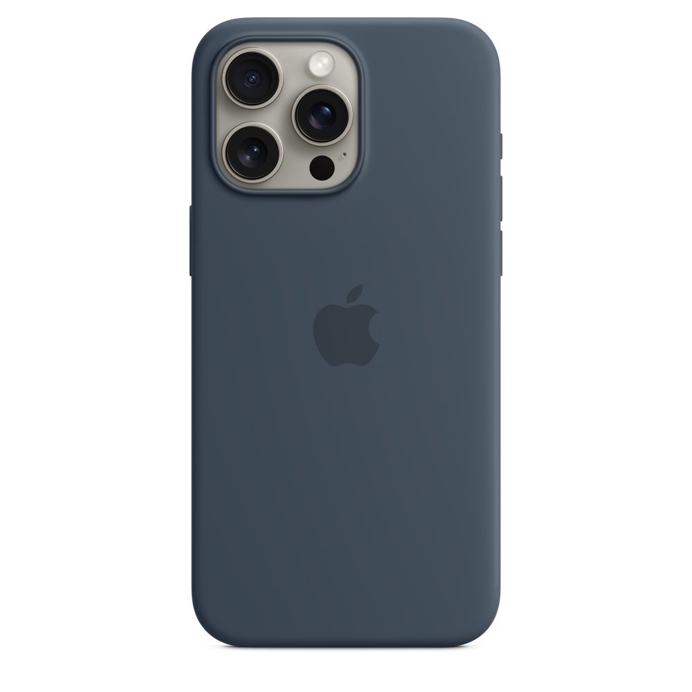 Чехол Apple iPhone 15 Pro Max Silicone Case с MagSafe, Storm Blue (MT1P3)