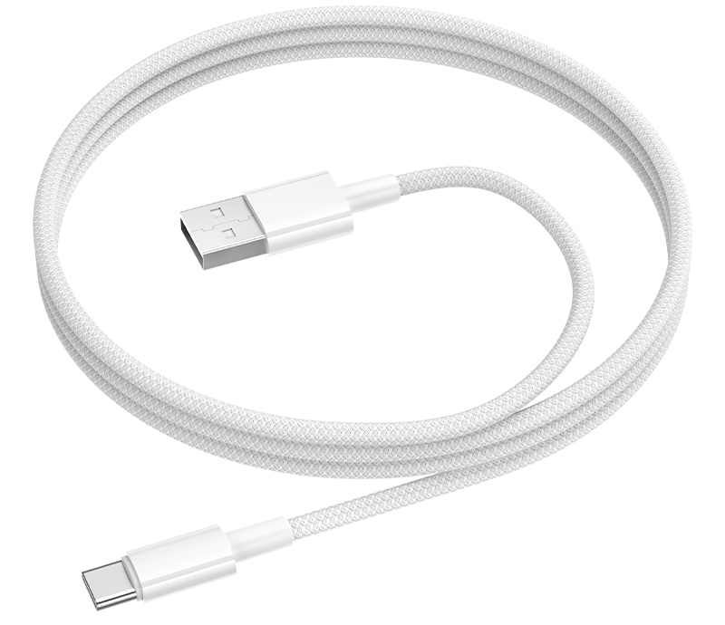 Кабель Borofone USB - USB-C 1m 3А BX117, белый