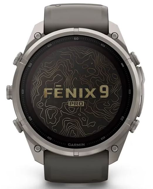 Garmin Fenix 9 Pro Solar 47мм Titanium with Pebble Grey Silicone Band (010-04338-01)