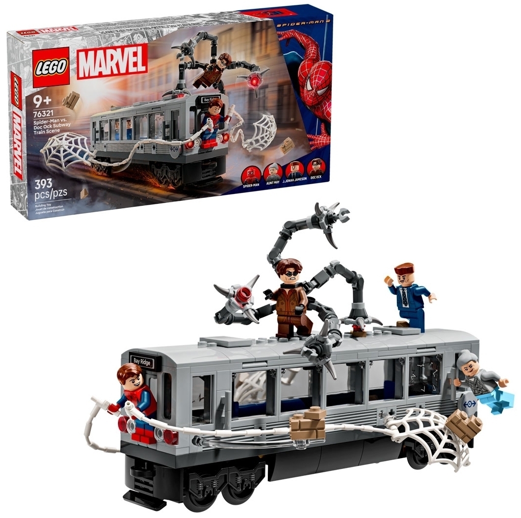 LEGO Super Heroes 76321 Человек-паук против Доктора Осьминога: Сцена с поездом