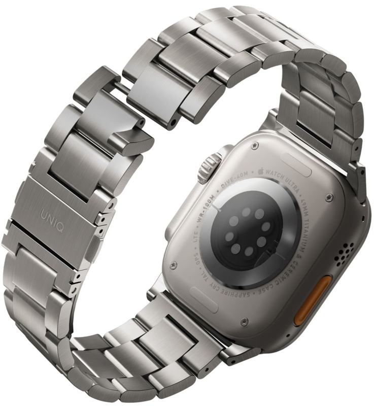 Ремешок Uniq OSTA Steel Strap для Apple Watch 49/46/45/42 мм, серебристый