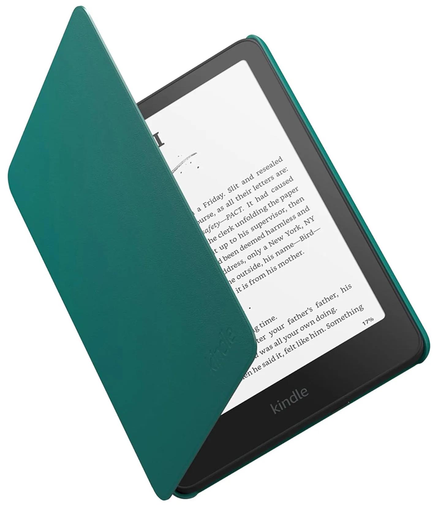 Чехол Amazon Kindle Paperwhite 2024 Leather Cover, изумрудный