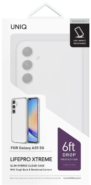 Чехол Uniq LifePro Xtreme для Galaxy A35, прозрачный (GA35HYB-LPRXCLR)