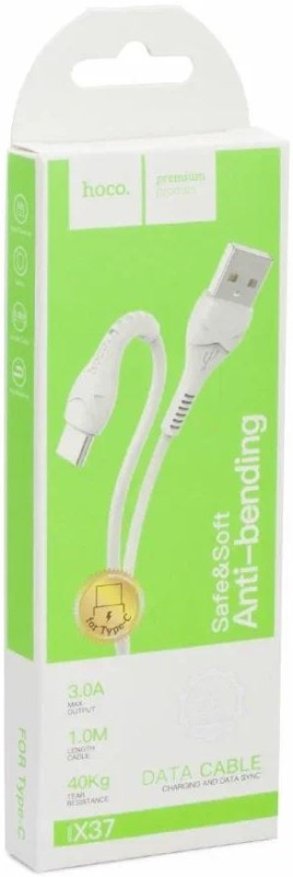 Кабель Hoco X37 USB - USB Type C, 0.5 м, белый