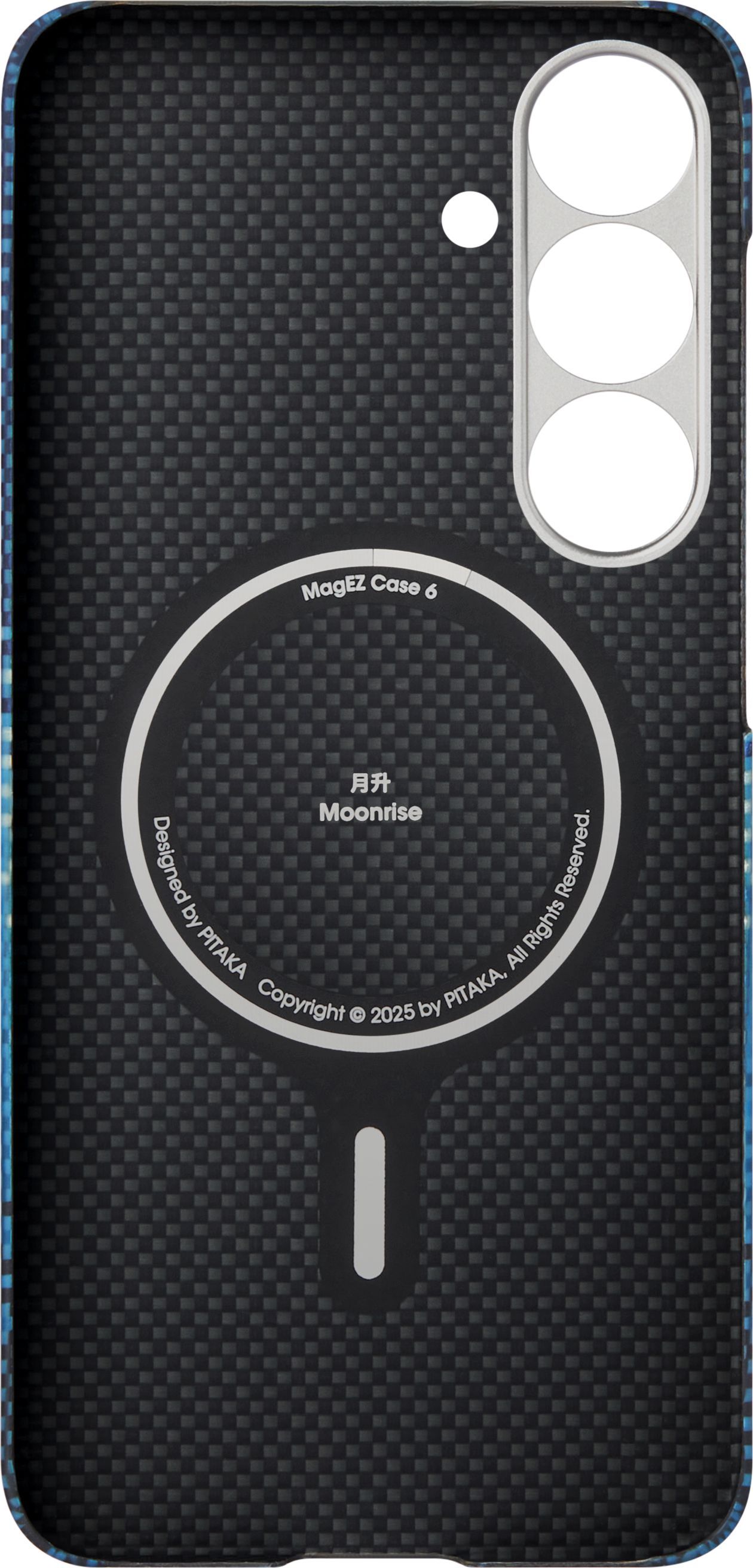 Чехол Pitaka Tactile Woven для Galaxy S25+, кевлар синий (Moonrise) KS2502S