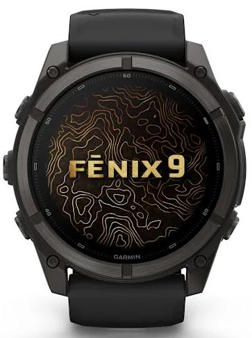 Умные часы Garmin Fenix 9 AMOLED 51мм, темно-серый и черный силиконовый ремешок (010-04763-11)