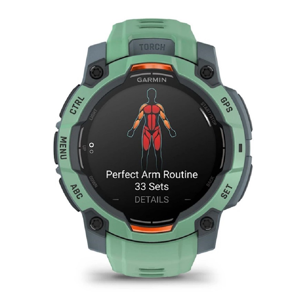 Умные часы Garmin Instinct 3 45mm Amoled Neo Tropic (010-02936-01), зеленый