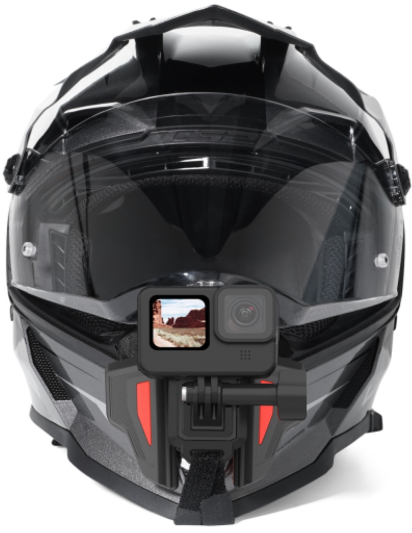 Крепление Telesin на подбородок мото шлема GoPro, Sjcam, Eken, DJI, черный (GP-HBM-MT2)