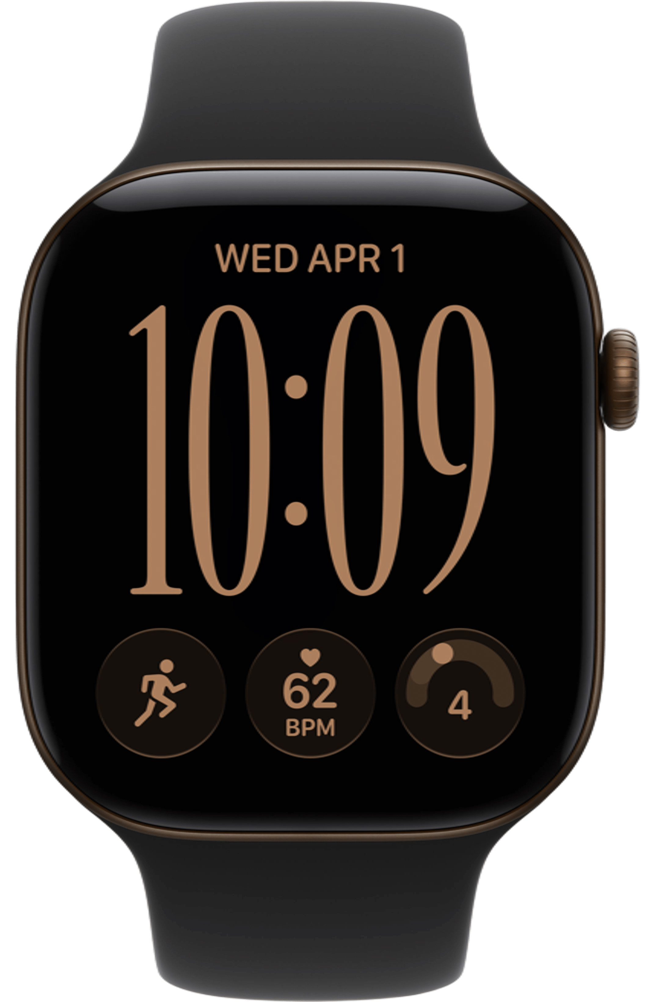 Apple Watch Series 12 46mm Dark Bronze Aluminum Case with Sport Band Black