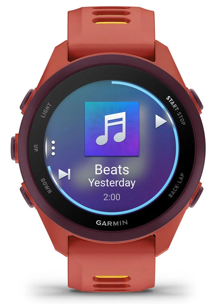 Смарт-часы Garmin Forerunner 170 Music, красно-розовый и красно-розовый/мангово-желтый ремешок (010-03920-13)