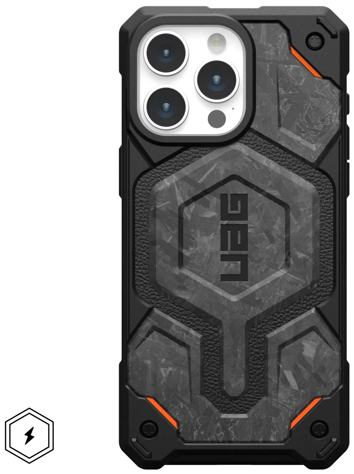 Чехол UAG Monarch Pro Limited Edition с Magsafe для iPhone 15 Pro Max, Forged Carbon (114222114F42)