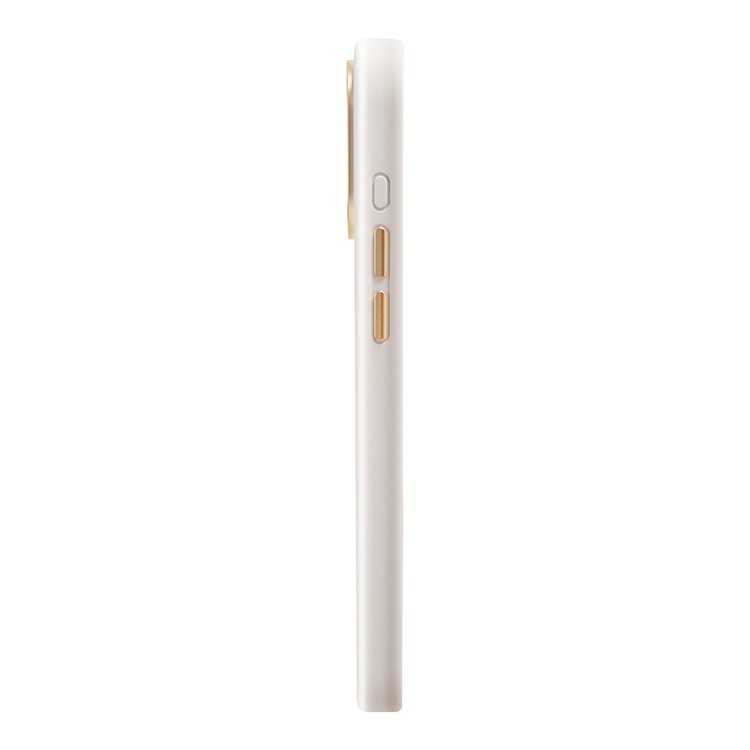 Защитный чехол Uniq Coehl CremeLiquid silicone с MagSafe для iPhone 15 Pro с ремешком, бежевый (Ivory)