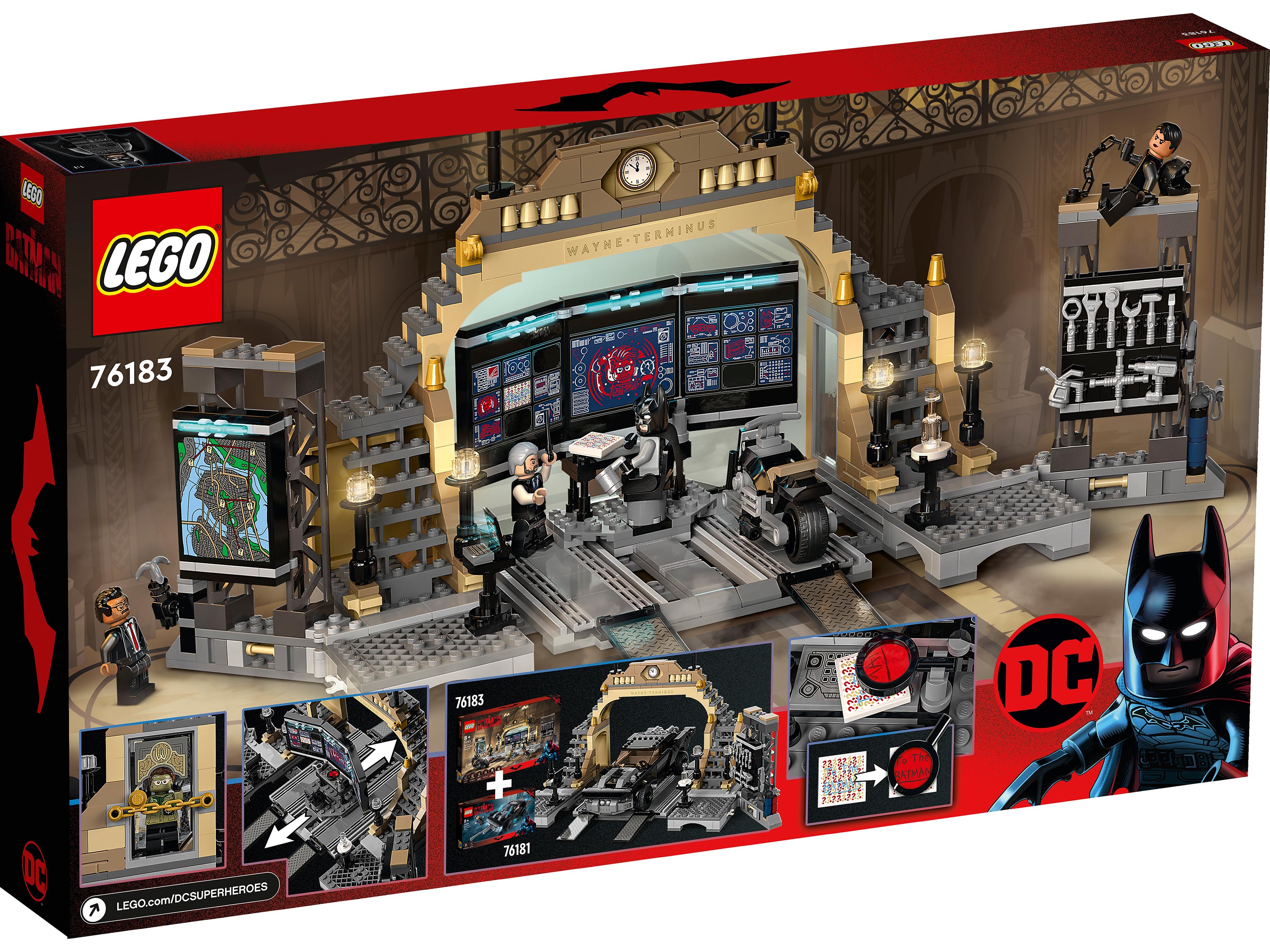 Конструктор LEGO Super Heroes 76183 Бэтпещера: схватка с Загадочником