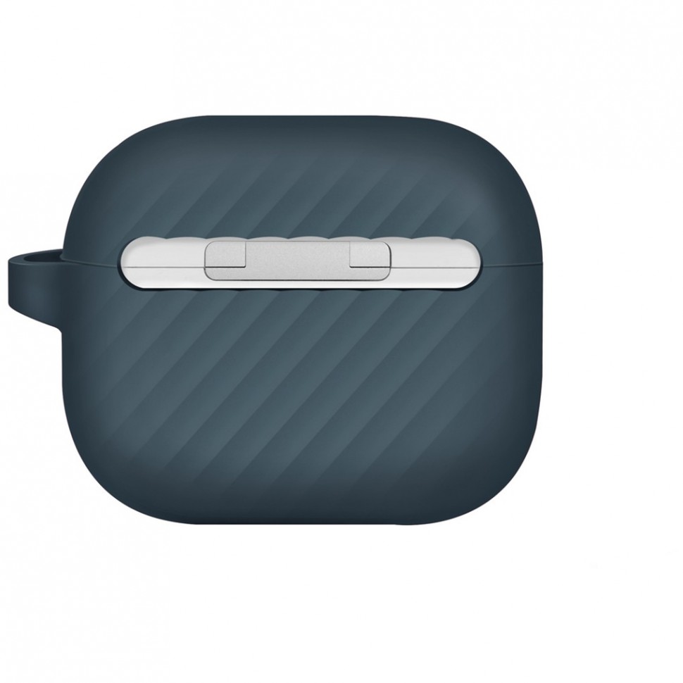 Чехол с карабином UNIQ Vencer + ремешок, синий (AIRPODS 3 (2021)-VENBLU)