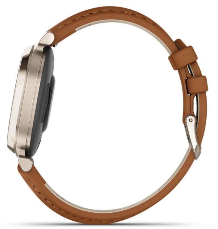 Garmin Lily 2 Active, Cream Gold / Tan Leather Band (010-02839-60)