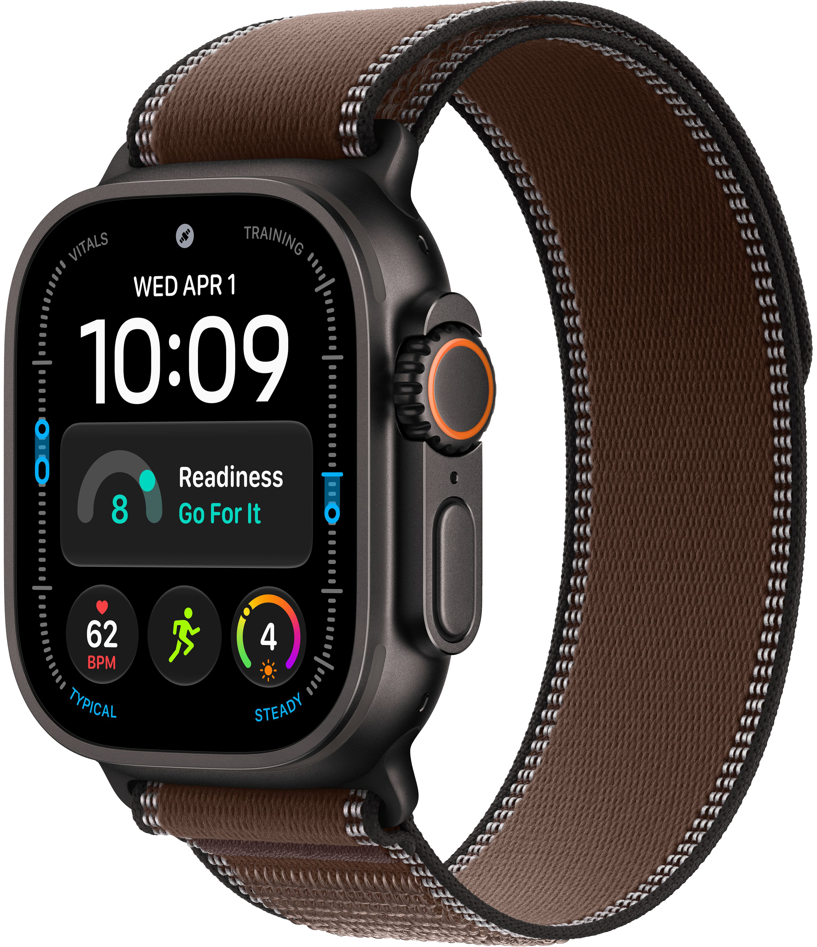 Apple Watch Ultra 4 (2026) 49mm Black Titanium Case with Dark Umber Trail Loop (S/M)