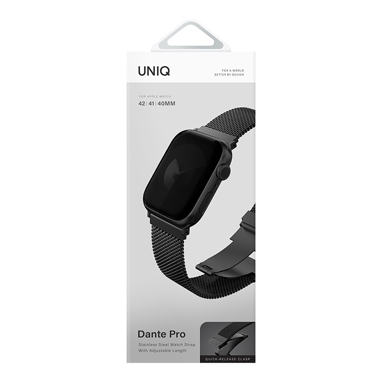 Ремешок Uniq Dante PRO Strap Mesh Steel Ember для Apple Watch 42/41/40 mm, Black (42MM-DANPGBLK)
