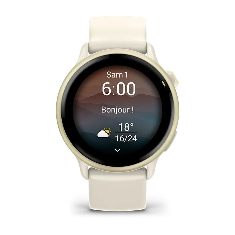 Garmin Vivoactive 6, лунно-золотистый с ремешком цвета слоновой кости (010-02985-01)