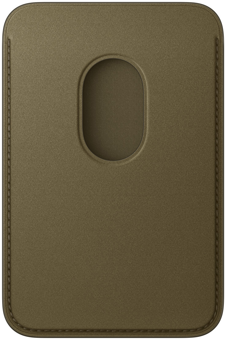 Кардхолдер Apple FineWoven Wallet (2026) с MagSafe для iPhone, оливковый (Dark Olive) MK9K4