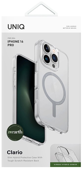 Чехол Uniq Clario с MagSafe для iPhone 16 Pro, прозрачный IP6.3P(2024)-CLARMCLR