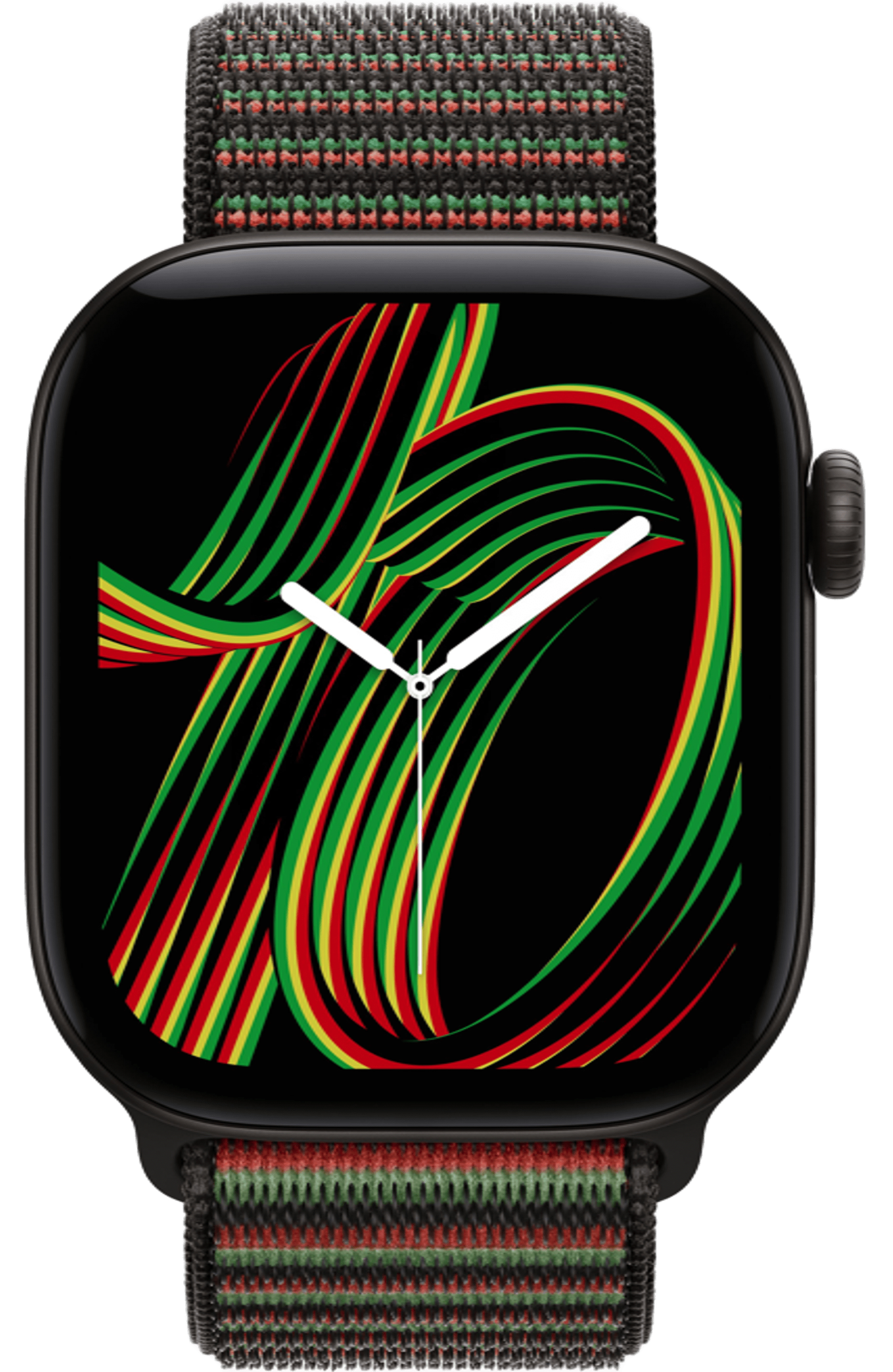 Apple Watch Series 12 46mm Black Aluminum Case with Sport Loop Black Unity - Unity Rhythm	