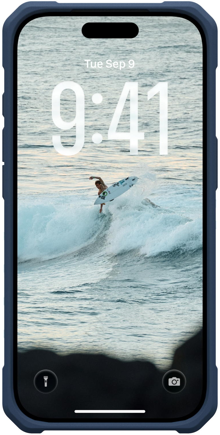 UAG Pathfinder Clear с MagSafe для iPhone 17 Pro Max, прозрачно/голубой (Active Blues Lanyard) 1145521BV03