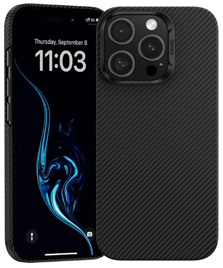 Чехол Benks ArmorAir Case built with Kevlar 600D для iPhone 16 Pro Max, черный (C.K.FL.AP.BK.0066)