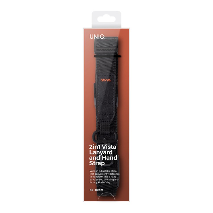 Ремешок на шею/руку Uniq Vista 2-in-1 Lanyard and Handstrap, Black (VISTA2IN1-MBLK)