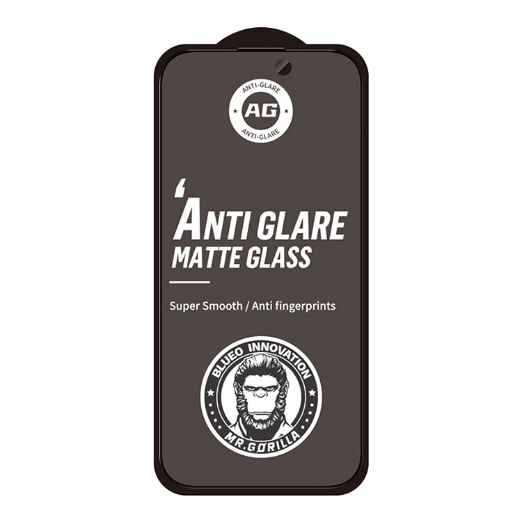 Защитное стекло BlueO Anti-glare Matte Anti-Static для iPhone 16 Plus/15 Plus, матовое черное (NPB9-16-6.7)