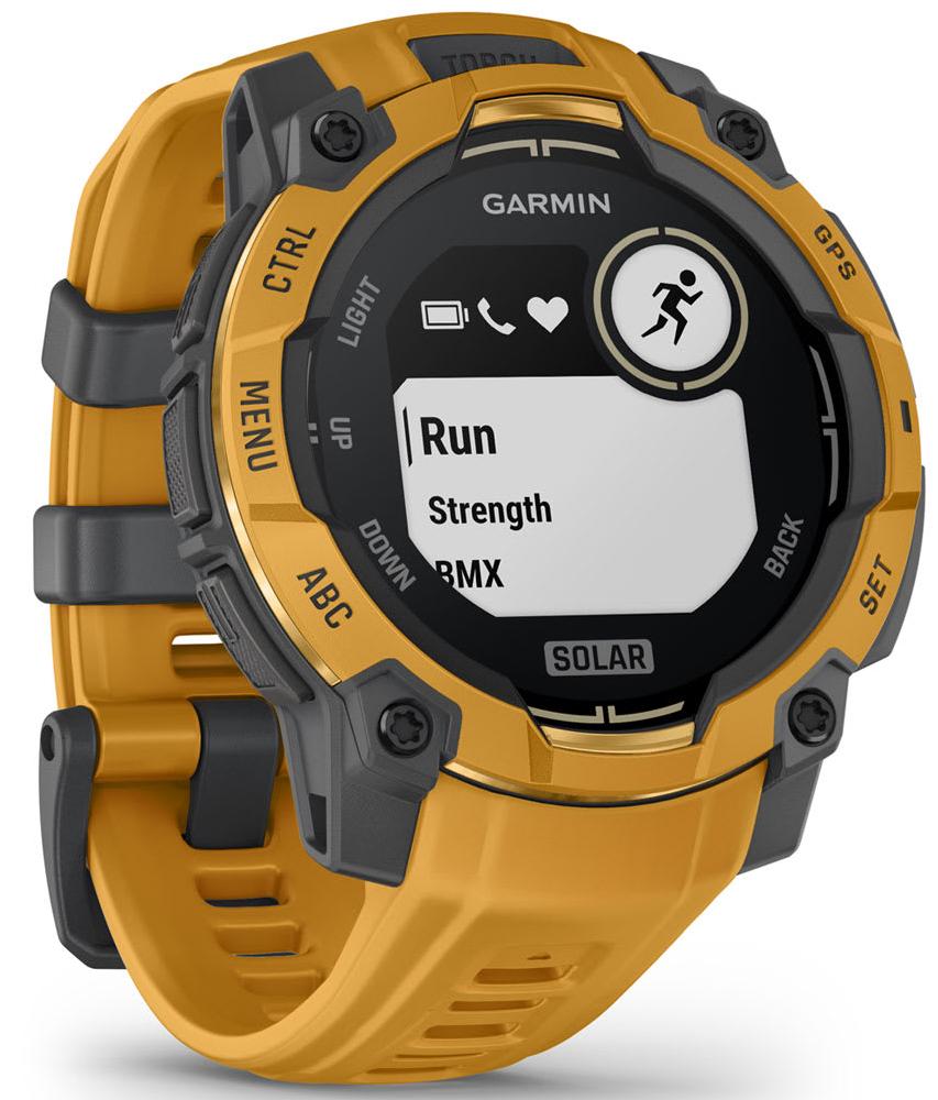 Умные часы Garmin Instinct 3 45mm Solar, Sunburst with Sunburst/Grey Band (010-02934-02)