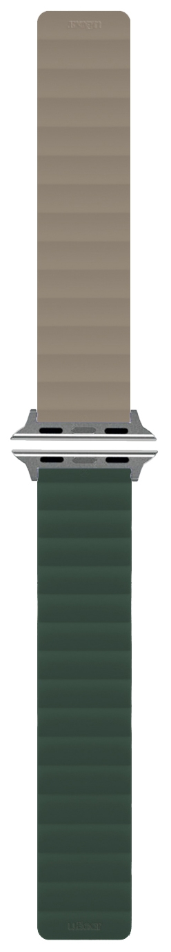 Ремешок силиконовый uBear Mode для Apple Watch 38/40/41 мм, зелёный/серый (WB14GG01SM-AW)