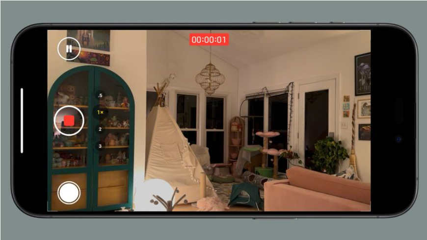 пауза во время записи видео ios 18