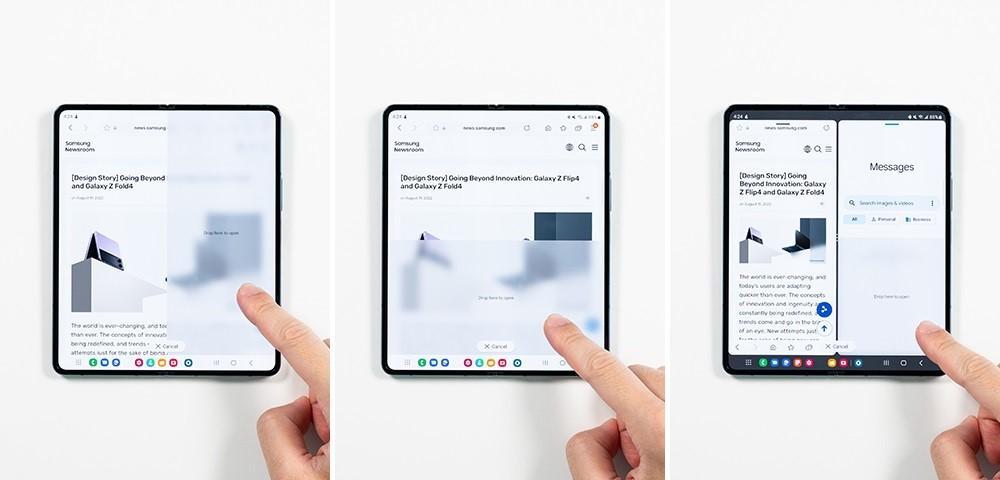 несколько приложений на экране galaxy fold6