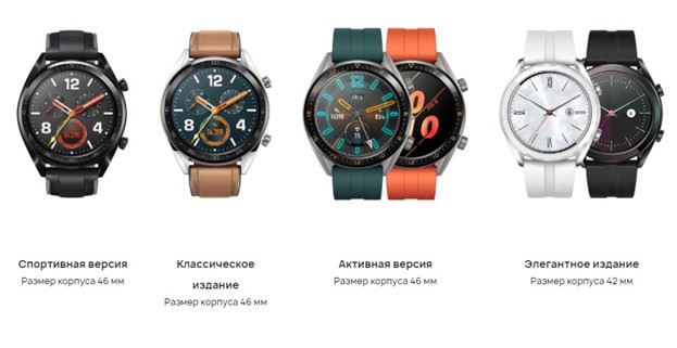 Huawei Watch GT версии