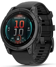 Смарт-часы Garmin Fenix E 47mm AMOLED, Slate Gray with Black Silicone (010-03025-13 HK)