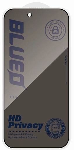 Защитное стекло BLUEO Anti-Peep (Privacy) для iPhone 16 Pro Max/17 Pro Max