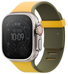 Ремешок Uniq Revix IV для Apple Watch 44, 45, 46 мм и Ultra 49 мм, Reversible Magnetic Canary Yellow/Deep Forrest