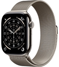 Apple Watch Series 11 46mm Natural Titanium Case with Milanese Loop Natural