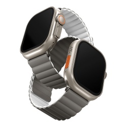 Ремешок Uniq Revix Reversible Magnetic для Apple Watch 42/44/45/49 mm, серый/белый (49MM-REVAGRYDWHT)