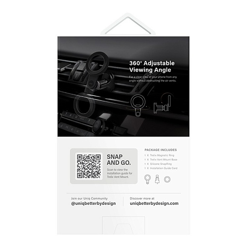 Автомобильный держатель Uniq TRELIX Magnetic Air vent Car mount