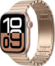 Apple Watch Series 10 42mm Rose Gold Aluminum Case with Link Bracelet, Gold