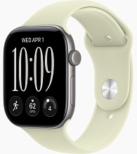 Apple Watch Series 12 46mm Space Gray Aluminum Case with Sport Band Pale Succulent