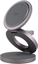Беспроводное зарядное устройство Magssory Disc Signature Edition для Apple 3 в 1, титан (WCH033)