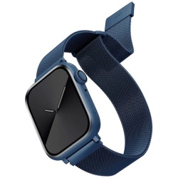 Ремешок Uniq Dante Strap Mesh Steel для Apple Watch 45/44/42 мм, синий (45MM-DANCBLU)