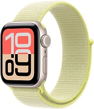Умные часы Apple Watch SE 3 40mm (2025) Starlight Aluminum Case with Sport Loop Neon Yellow