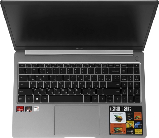 Ноутбук Tecno MegaBook T15DA 15.6" (AMD Ryzen 5 7430U, AMD Radeon Graphics) 8ГБ, 512ГБ, Win 11 Home