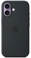 Чехол Apple Silicone Case с MagSafe для iPhone 17, черный (Black) MGF14FE/A